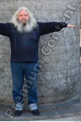 Whole Body Head Man T poses Casual Slim Overweight Bearded Street photo references